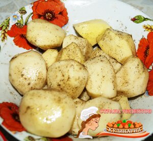 картофель с курицей в духовке